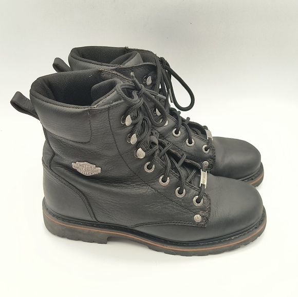 Harley-Davidson Women's Riding Appropriate Cresson 6-Inch Black Motorcycle Boots - Picture 2 of 9